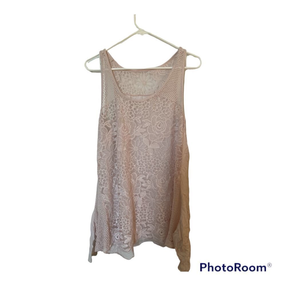 Light Pink Boutique Lace Front Cover Up (No Size; fits like a S/M)